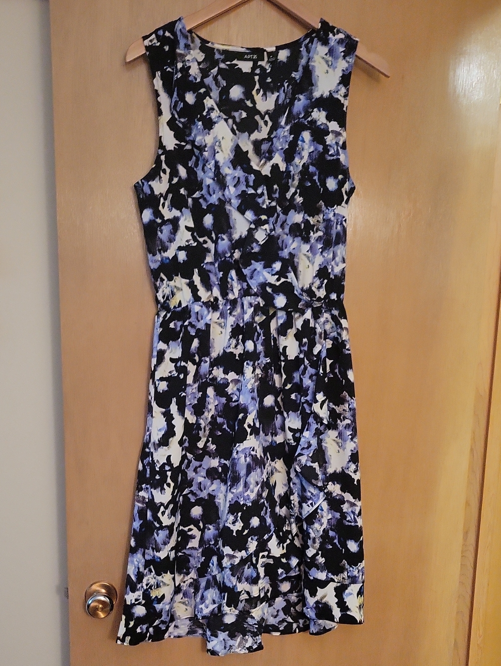 Apt. 9 Blue & Black Floral Sleeveless Dress